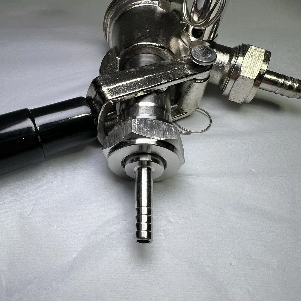 New D-Keg Coupler Tap Head Beer‎ Pull Turn Moving Black Plastic Knob